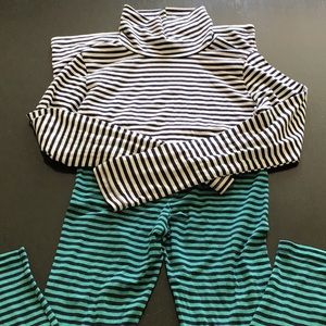 GUC Uniqlo kids heatech turtleneck + leggings